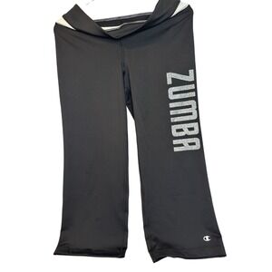 Champion Silver Sparkle Zumba Black Capris Women's Small